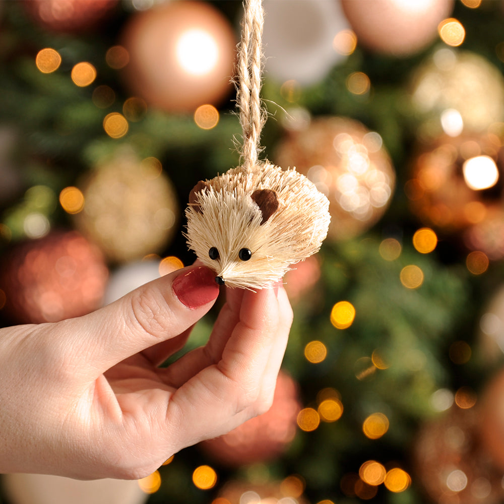 Bristle Hedgehog | Hanging Ornament | Little Gift | Cracker Filler
