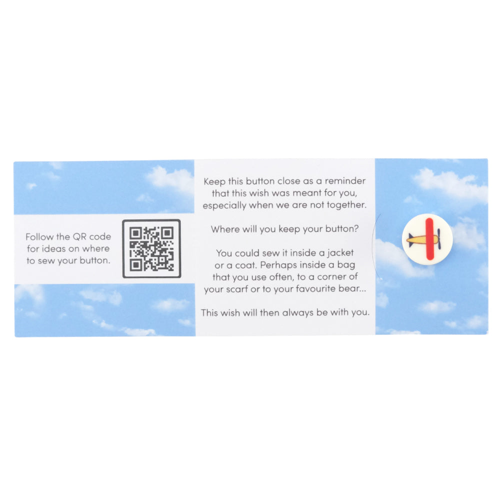 Bon Voyage - Enjoy Your Travels | Button Wishes Sew On Token | Cracker Filler
