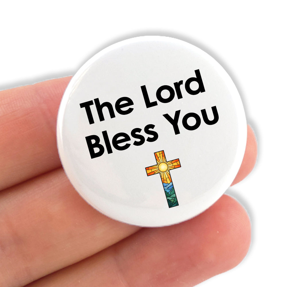 The Lord Bless You | 38mm Pin Badge | Little Faith Gift | Cracker Filler