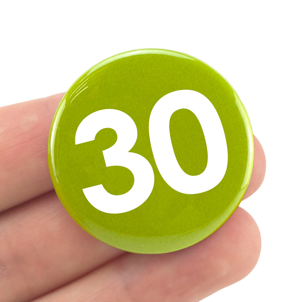 Milestone Birthday | 38mm Pin Badge | Cracker Filler | Mini Gift
