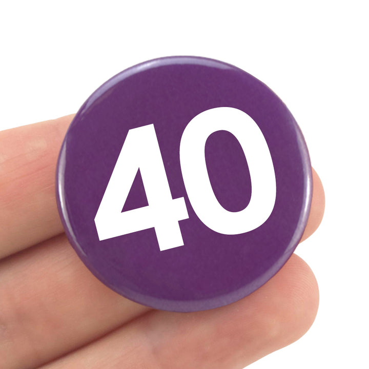 Milestone Birthday | 38mm Pin Badge | Cracker Filler | Mini Gift