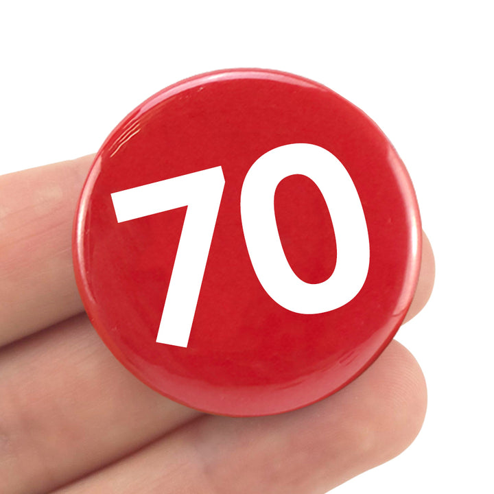Milestone Birthday | 38mm Pin Badge | Cracker Filler | Mini Gift