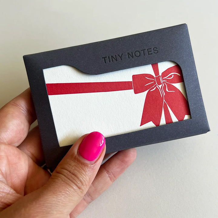 Christmas Bow | Set of 10 Tiny Notecards &amp; Envelopes | Little Gift
