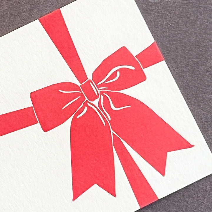 Christmas Bow | Set of 10 Tiny Notecards &amp; Envelopes | Little Gift