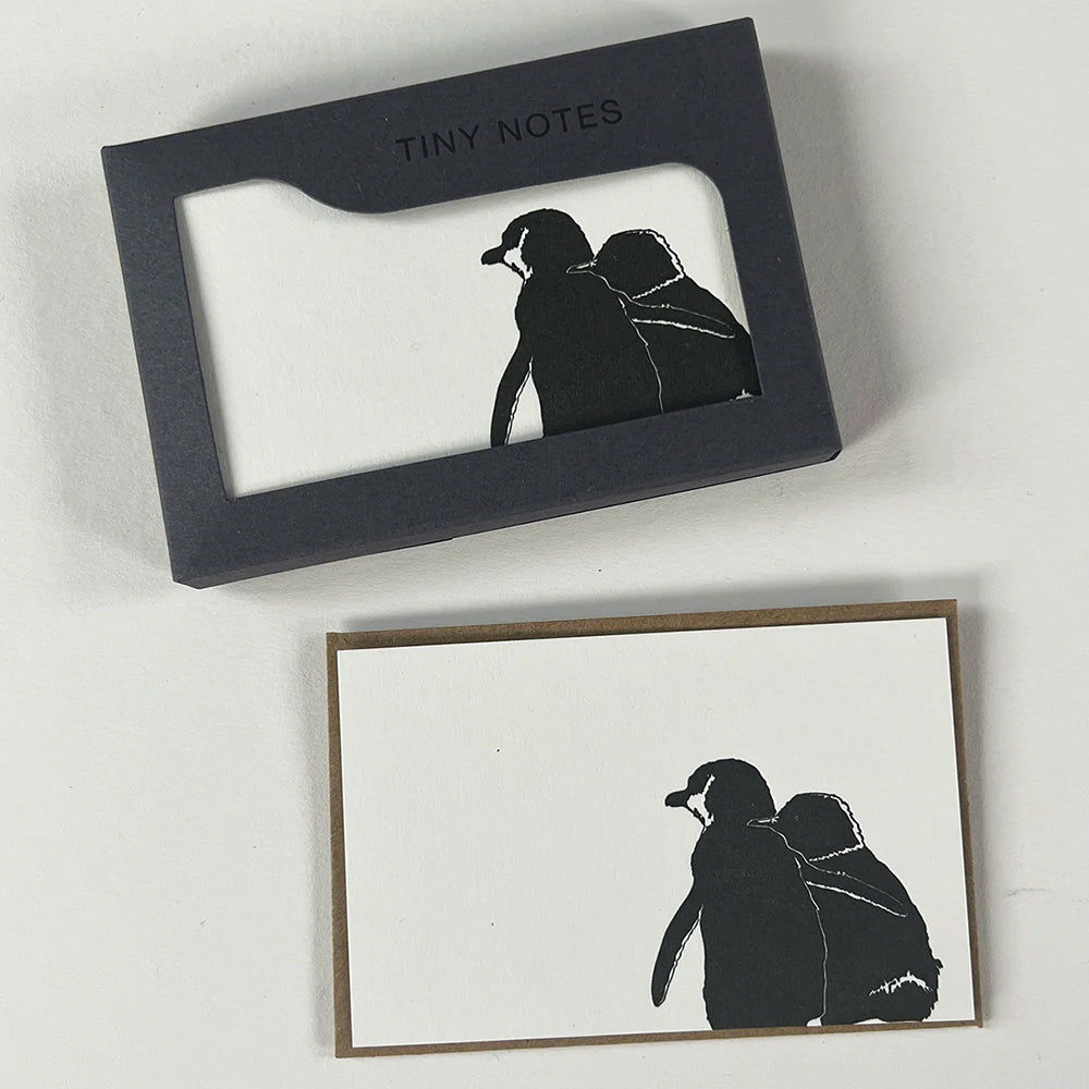 Penguin Hugs | Set of 10 Tiny Notecards &amp; Envelopes | Little Gift