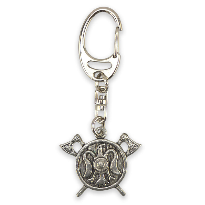 Viking Warshield | English Pewter 3D Keyring | Little Gift | Cracker Filler