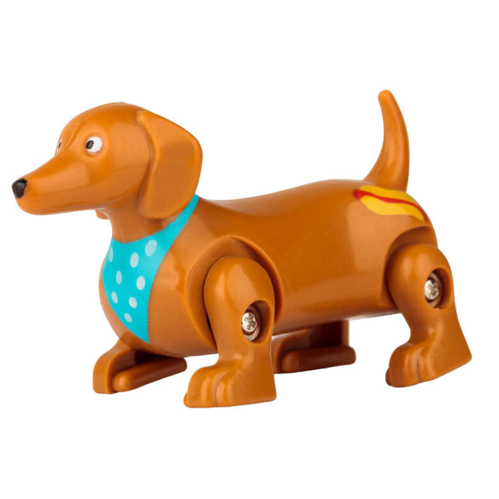 Wind Up & Go Sausage Dog | Brown | Little Gift | Cracker Filler