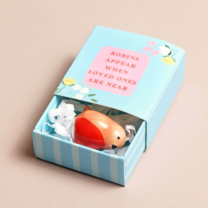 Robins Appear When Loved Ones Are Near | Mini Matchbox Token |Cracker Filler