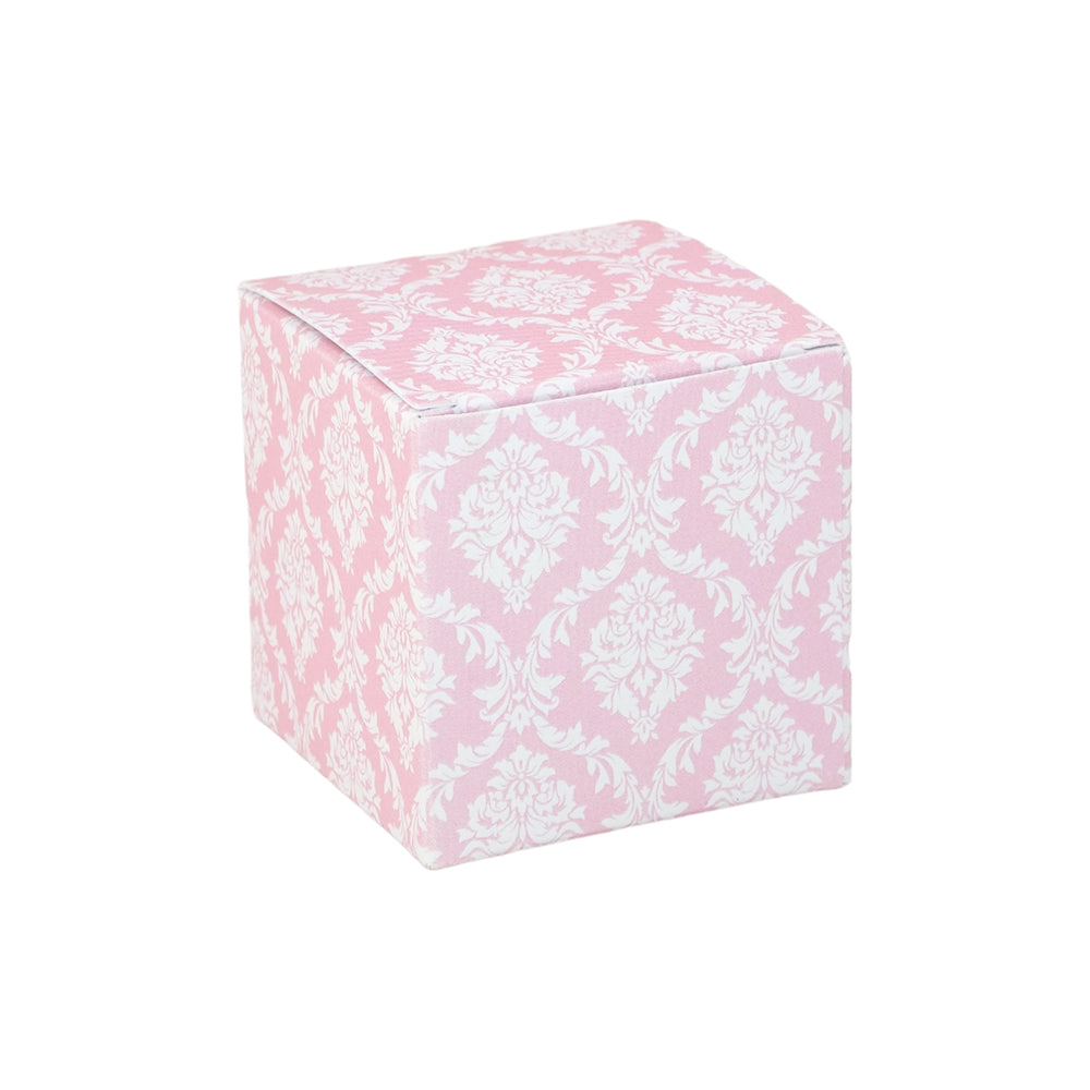 Pink Damask | Little Gift Box | 5cm Cube | 6 Boxes