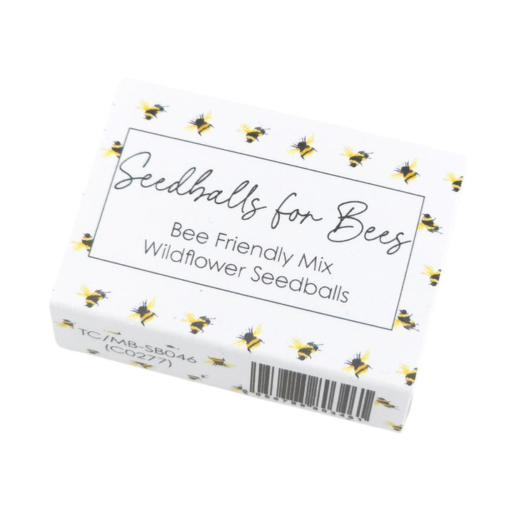 Watercolour Bee | 6 Seedball Matchbox | Bee Mix | Cracker Filler | Little Gift