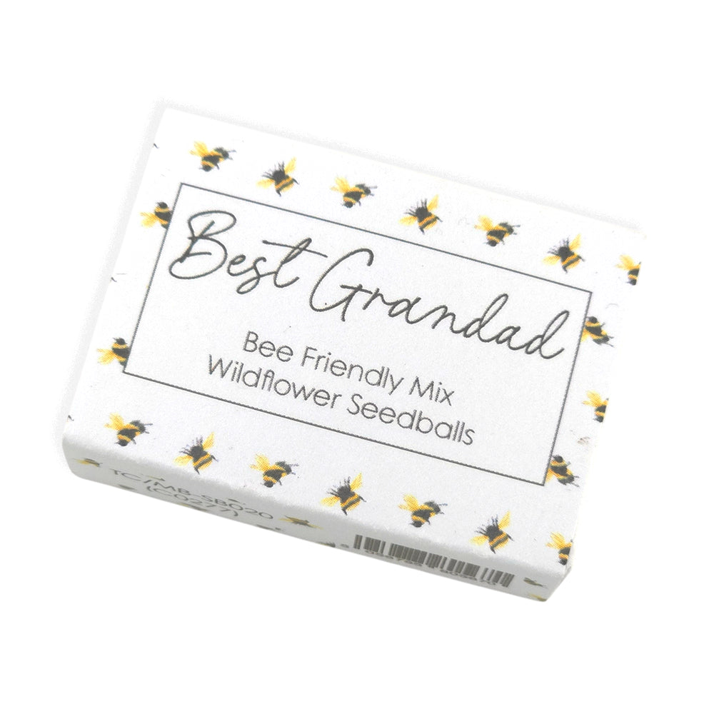 Best Grandad | 6 Seedball Matchbox | Bee Mix | Cracker Filler | Little Gift