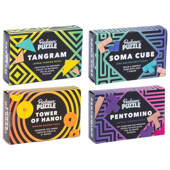 Classic Wooden Mind-bending Puzzles | Table Game &amp; Stocking Filler Gift