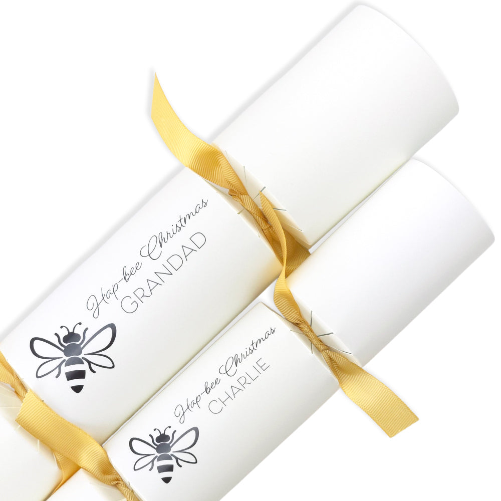 Personalised Hap-bee Christmas Crackers Kit | Add Your Own Names | Minimum 4