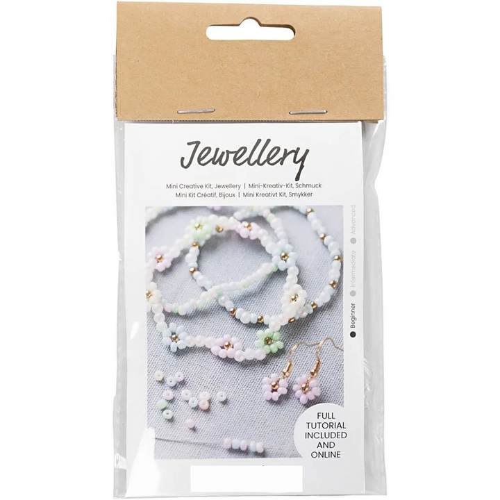 Mini Jewellery Craft Kit for Kids | Makes 3 Bracelets & Earring Pair
