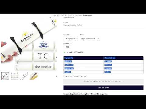 Bespoke Logo | Event &amp; Corporate Branded DIY Cracker Making Sets | Style A