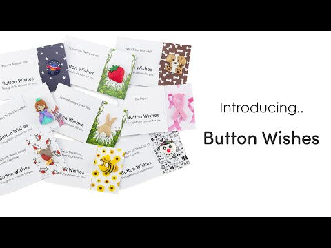 Thanks For Helping Me Flower | Button Wishes Sew On Token | Mini Cracker Filler