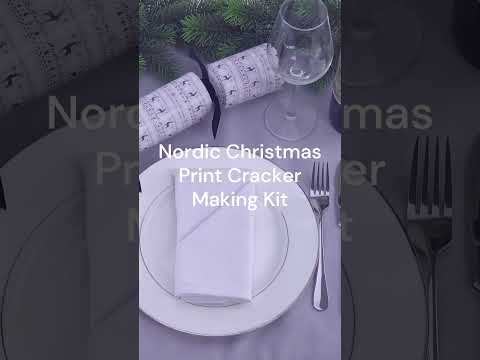 Nordic Christmas | Makes 6 Crackers with Velvet Ribbons | Make &amp; Fill Your Own
