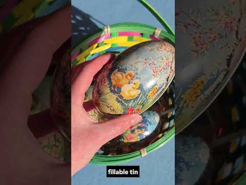 Vintage Style | Two-Part Fillable Tinware Easter Egg | Lovely Gift