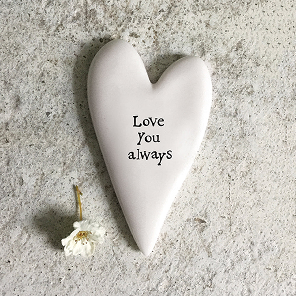 Love You Always | Little Ceramic Heart Token | Little Gift | Cracker Filler