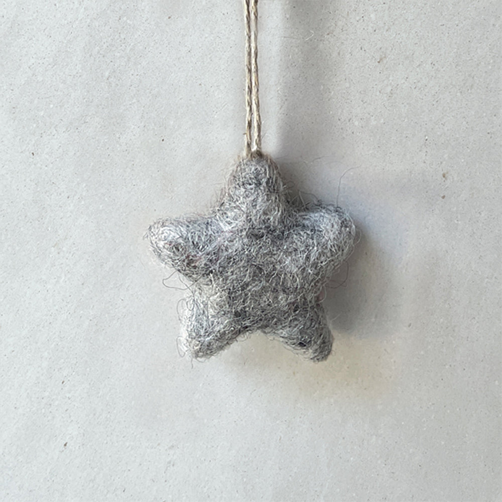 3.5cm Handmade Felt Christmas Tree Star Bauble | Cracker Filler | Little Gift