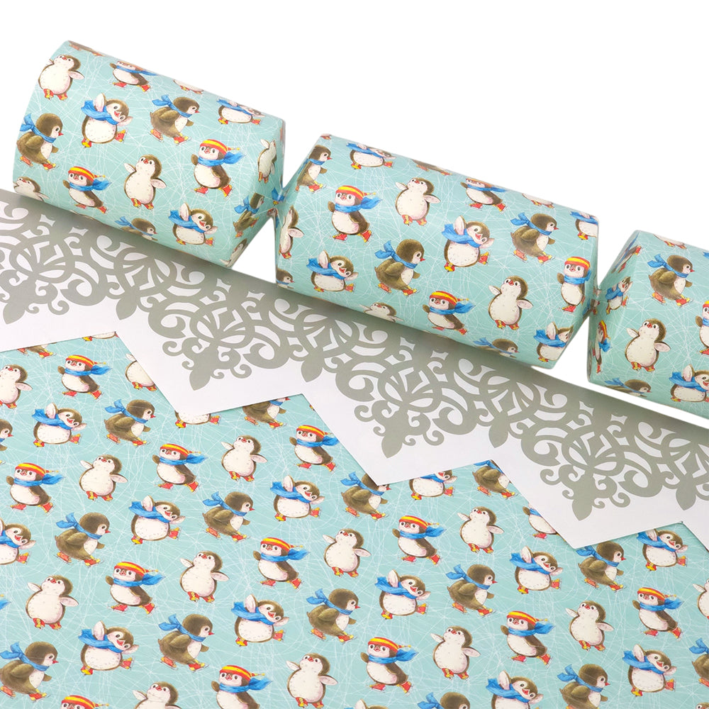 Christmas Skating Penguins | Cracker Making Craft Kit | Make &amp; Fill Your Own