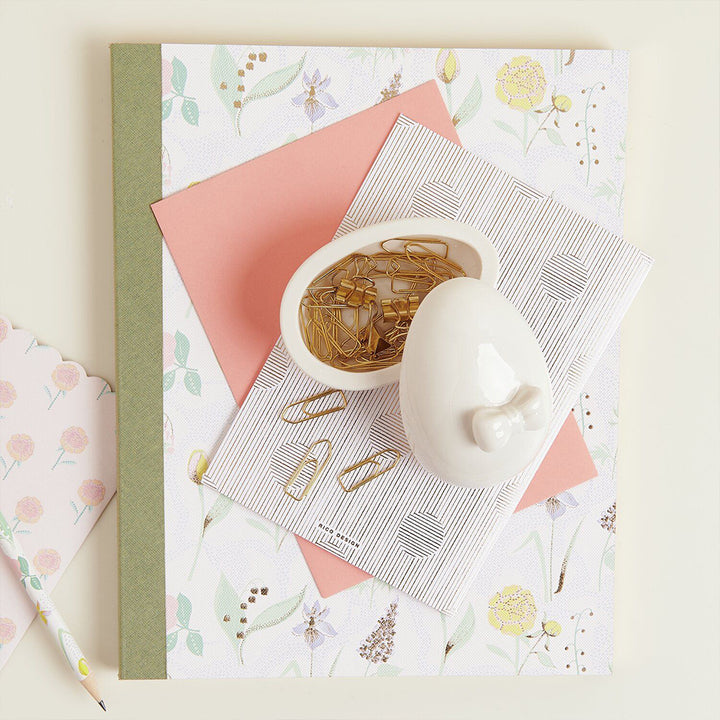 Cute Little Ceramic Egg Shaped Trinket Dish with Lid | 9.5cm Long | Easter Décor