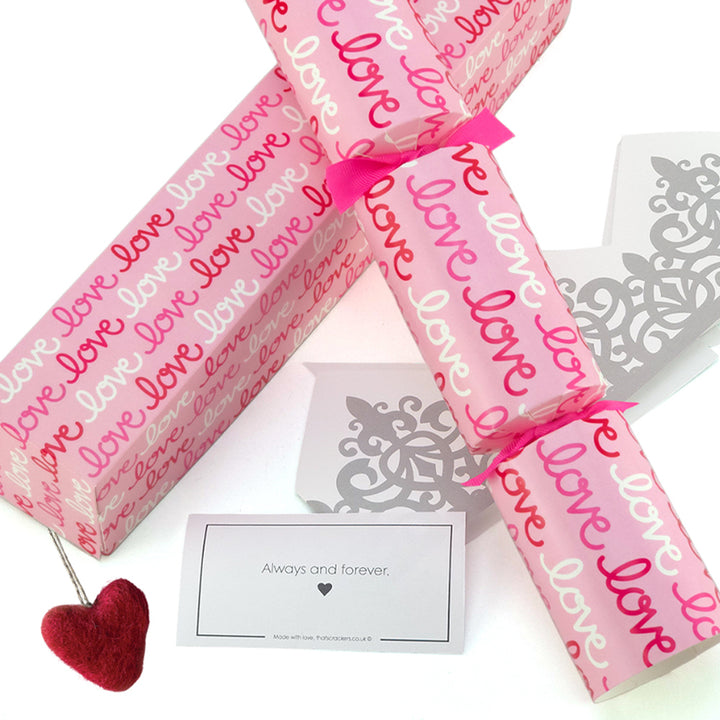 Love Love Love | Single Filled Valentine's Day Cracker | Choice of Gifts