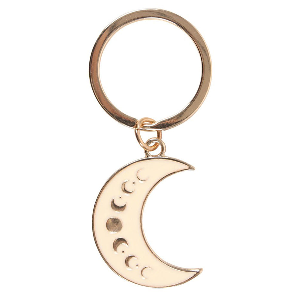 Moon Phase Crescent | Enamel Keyring | Mini Gift | Cracker Filler