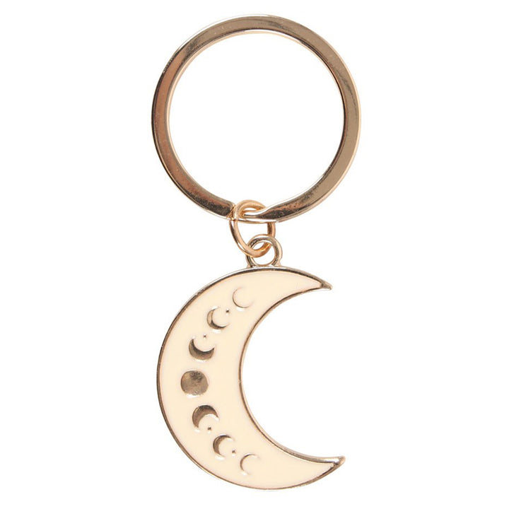 Moon Phase Crescent | Enamel Keyring | Mini Gift | Cracker Filler