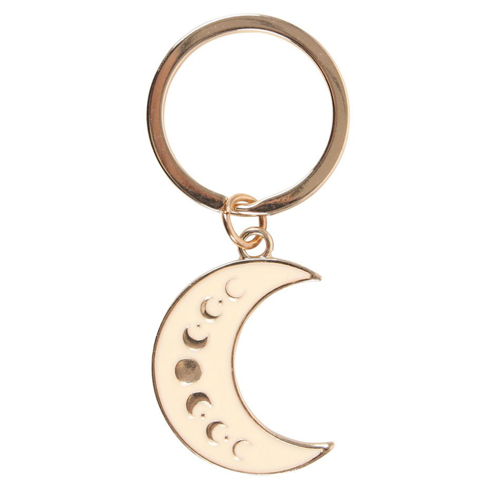 Moon Phase Crescent | Enamel Keyring | Little Gift | Cracker Filler