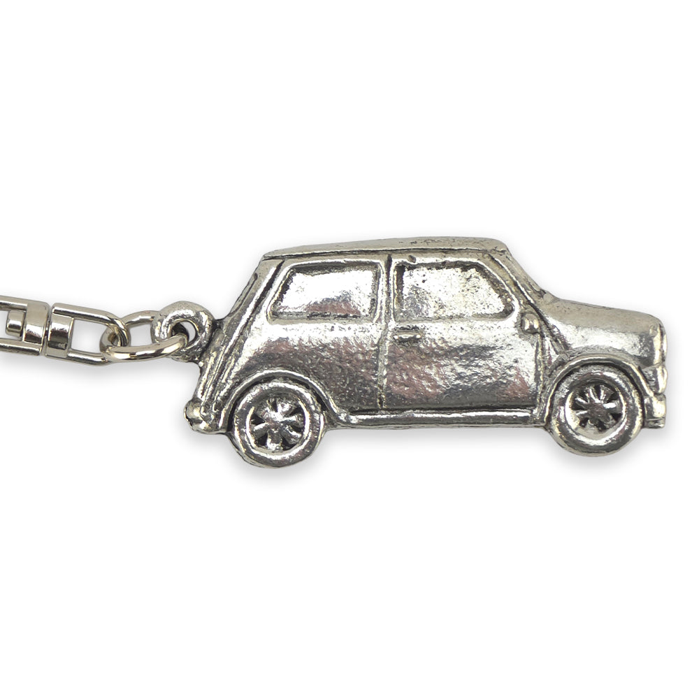 Mini Cooper | Chunky English Pewter 3D Keyring | Little Gift | Cracker Filler
