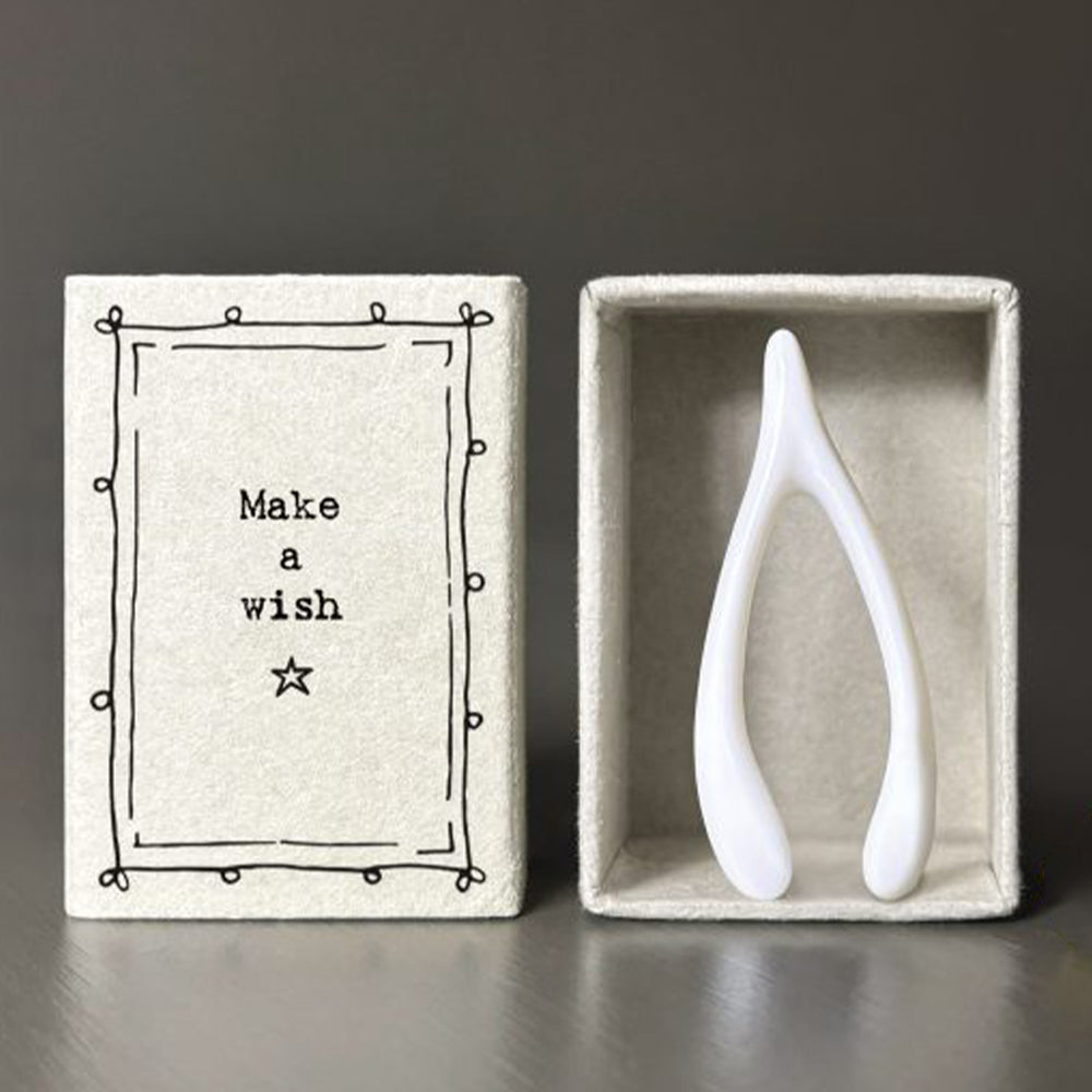 Make a Wish | Porcelain Wishbone | Cracker Filler | Little Gift