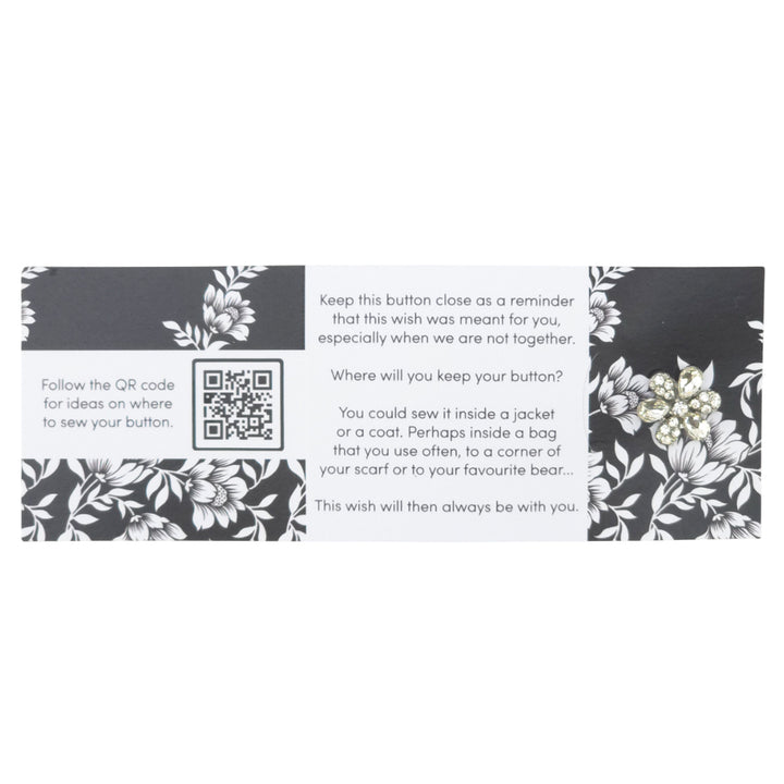 I Love You Nan | Diamante Flower | Button Wishes Sew On Token | Cracker Filler