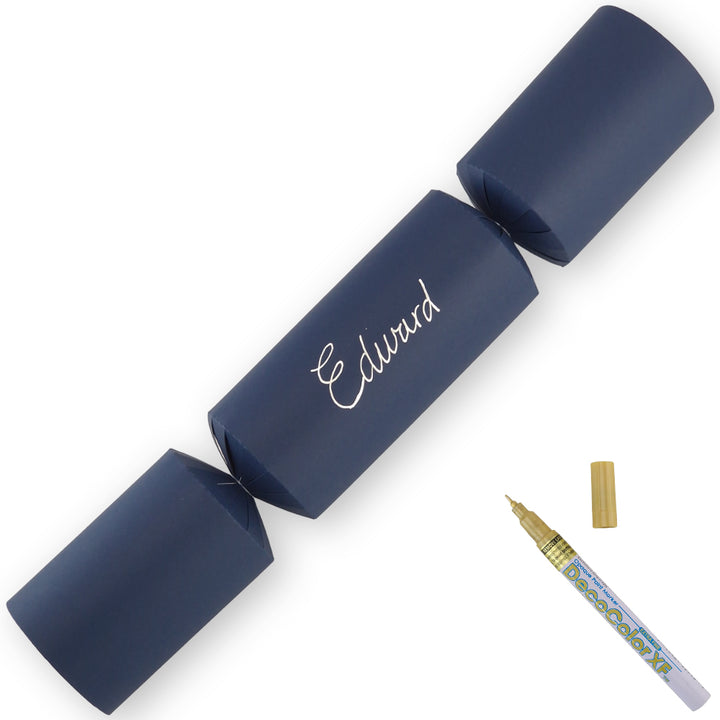 Navy Blue | Craft Kit to Personalise Your Own Crackers | Makes 12