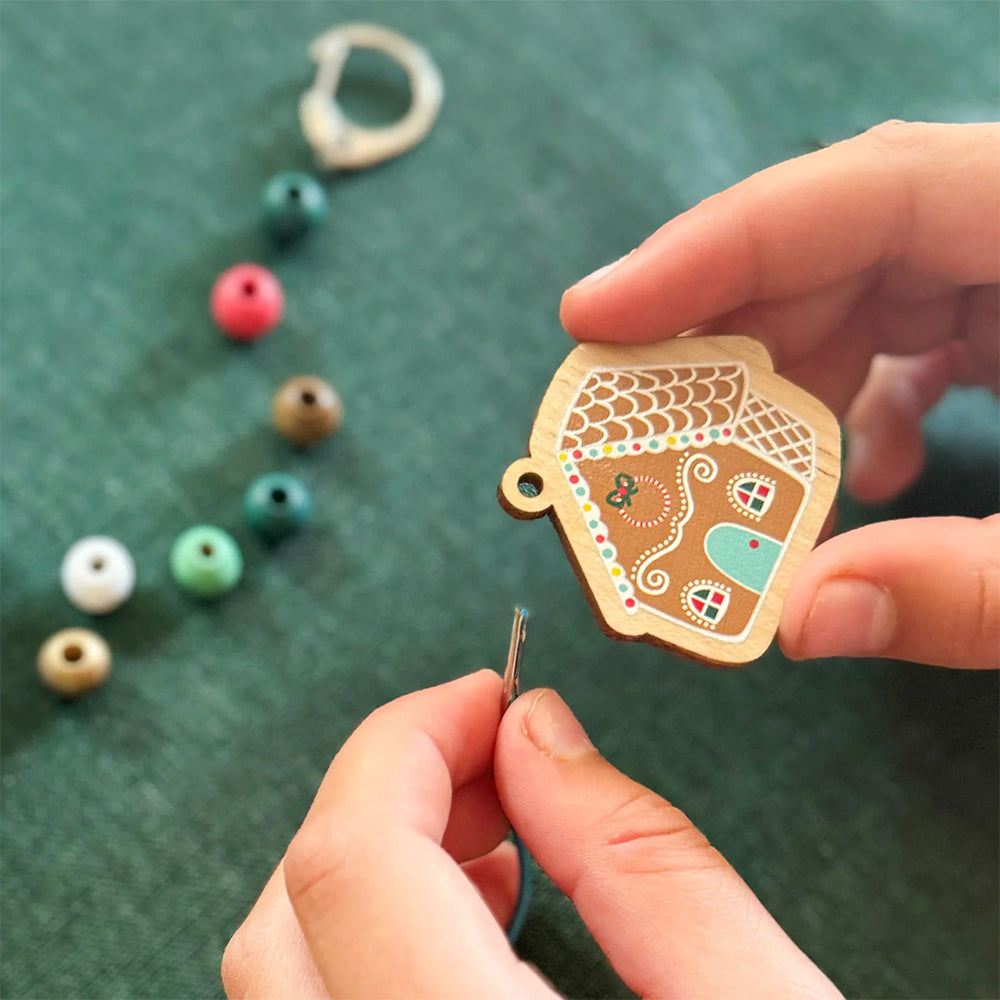 Gingerbread House Keyring | Complete Sustainable Christmas Craft Kit for Kids