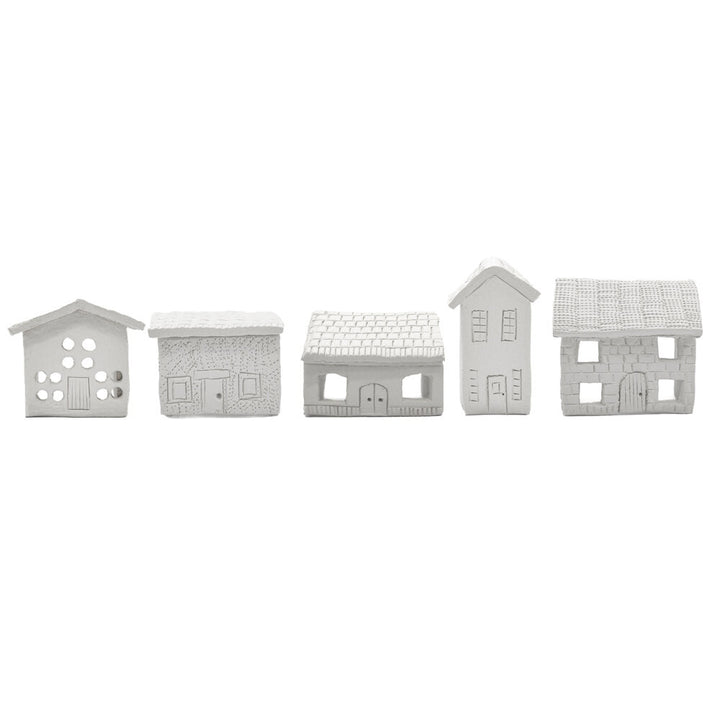 Cosy Cottages | Airdry Clay Modelling Kit | Makes 5 with LED Lights