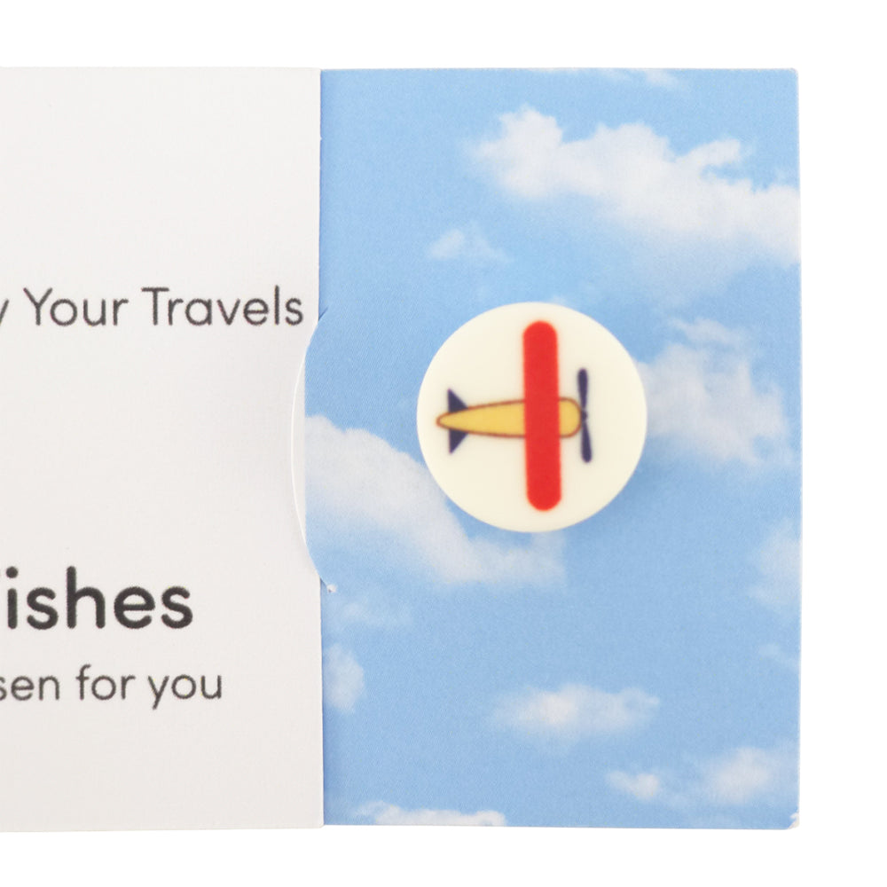 Bon Voyage - Enjoy Your Travels | Button Wishes Sew On Token | Cracker Filler