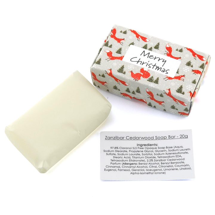 Christmas Fox | Merry Christmas | 20g Scented Soap | Little Gift | Cracker Filler