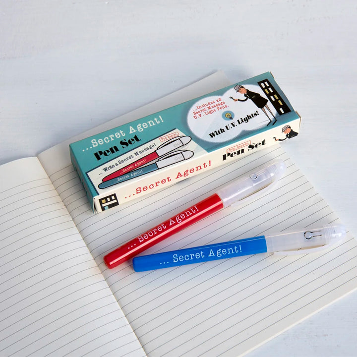 Secret Agent Invisible Ink | Kids Fun UV Light Pen Set | Little Gift