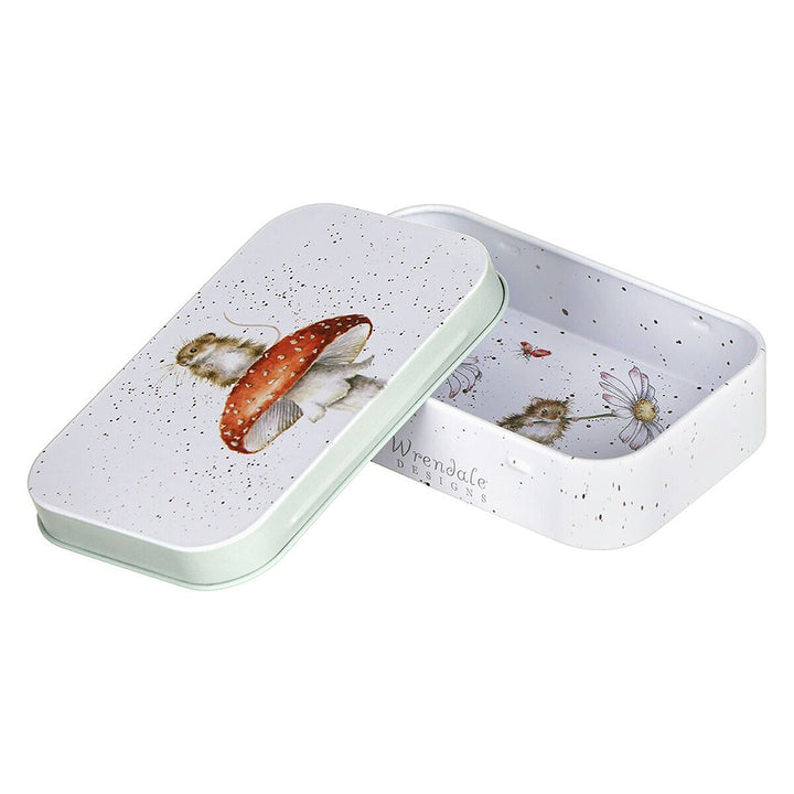 Toadstool Mouse | 9cm Wrendale Lidded Tin | Cracker Filler | Mini Gift