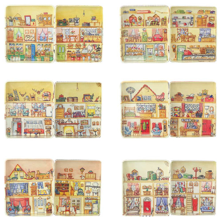 Single Little Cottage Tin | Print Inside &amp; Outside | Mini Gift | Cracker Filler