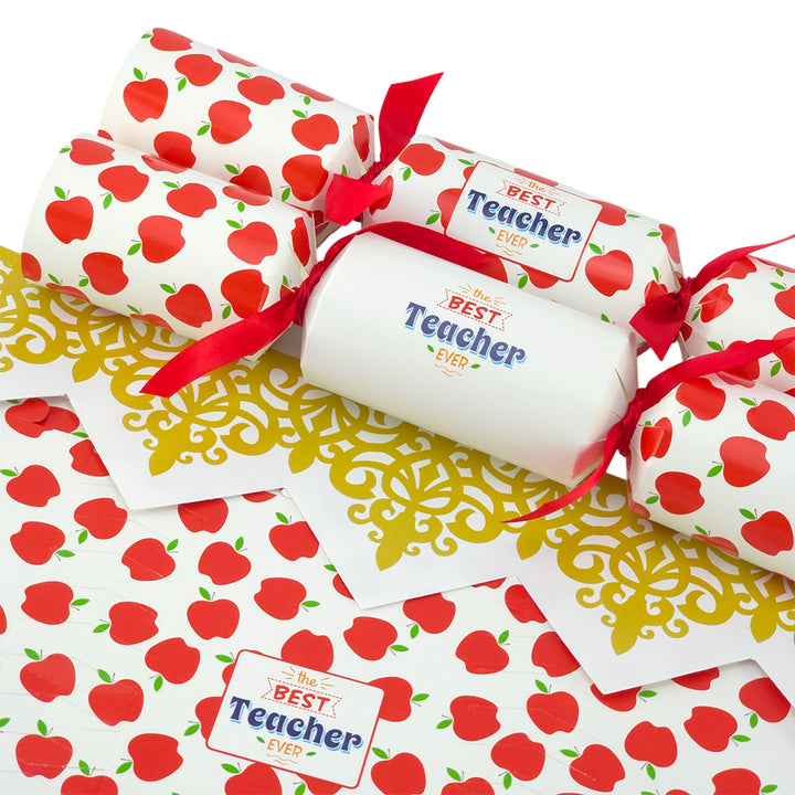 Best Teacher Ever Gift Cracker Making Kit | Two Standard Crackers and Two Filler Gifts