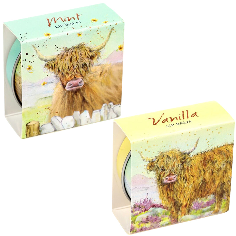 Highland Cow | Lip Balm in Tin | Single | Little Gift | Cracker Filler