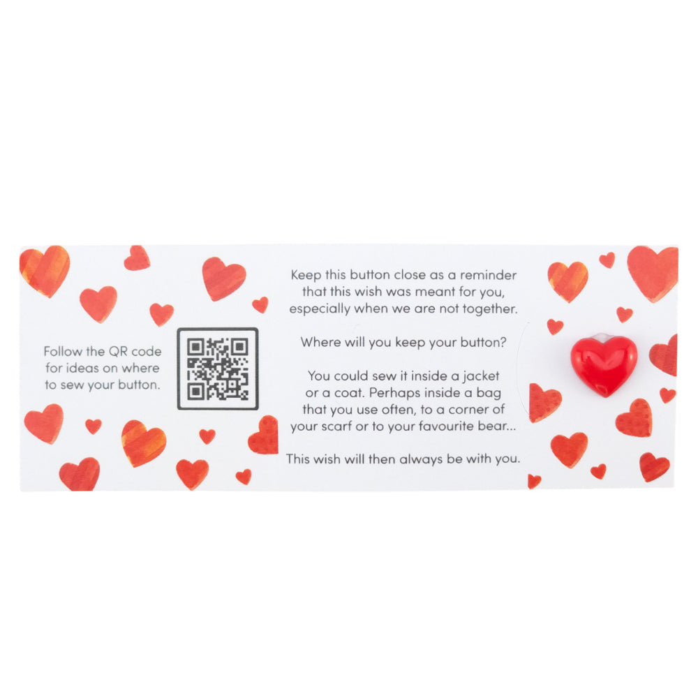 I Love You Every Day | Valentines | Button Wishes Sew On Token | Cracker Filler