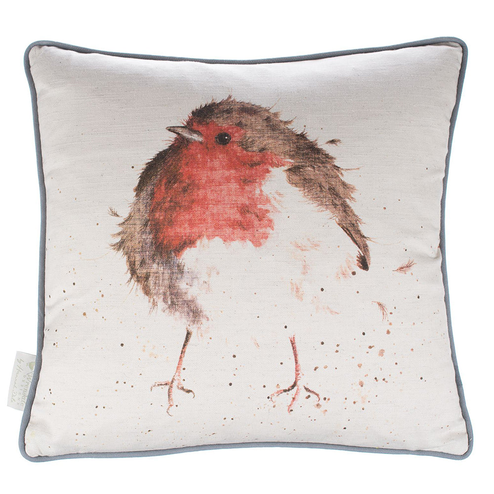 The Jolly Robin | Remembering Robins | 40cm Square Cushion | Wrendale Designs