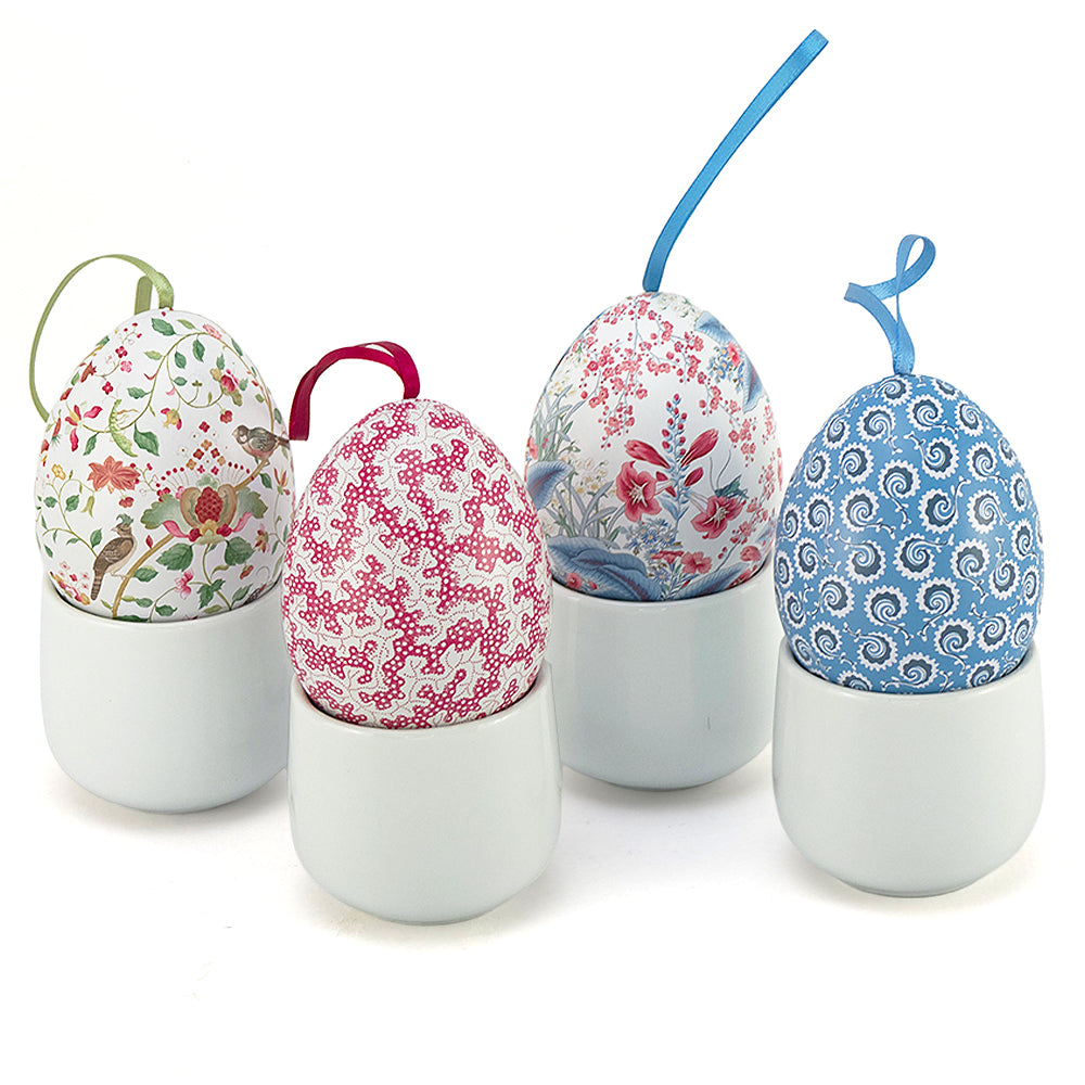 Two Part Hanging Easter Egg | Fillable Tin | Sanderson Design | 7cm Tall