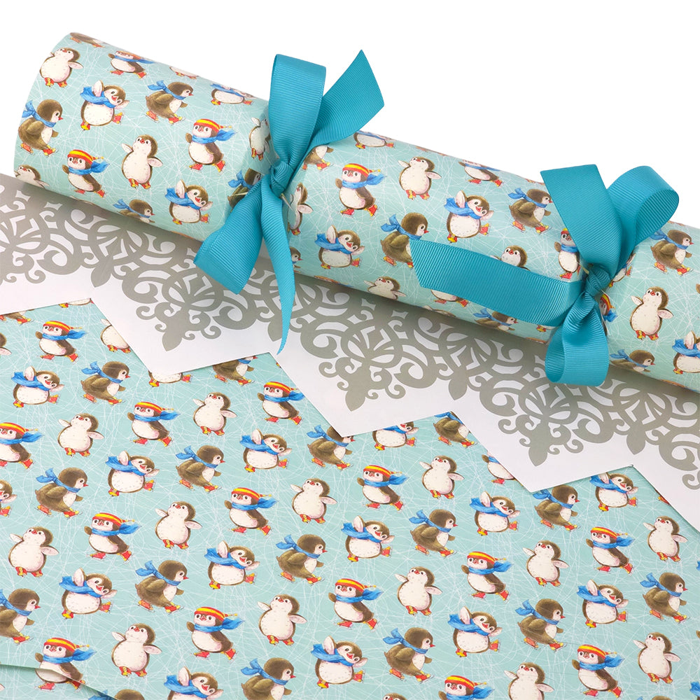 Christmas Skating Penguins | Cracker Making Craft Kit | Make &amp; Fill Your Own