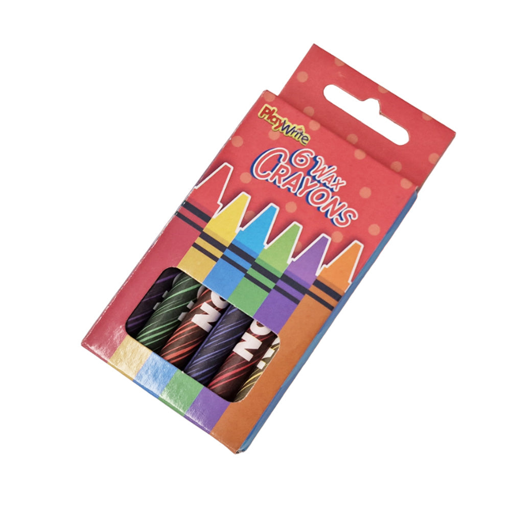 Pack of 6 Wax Crayons | Little Gift | Cracker Filler