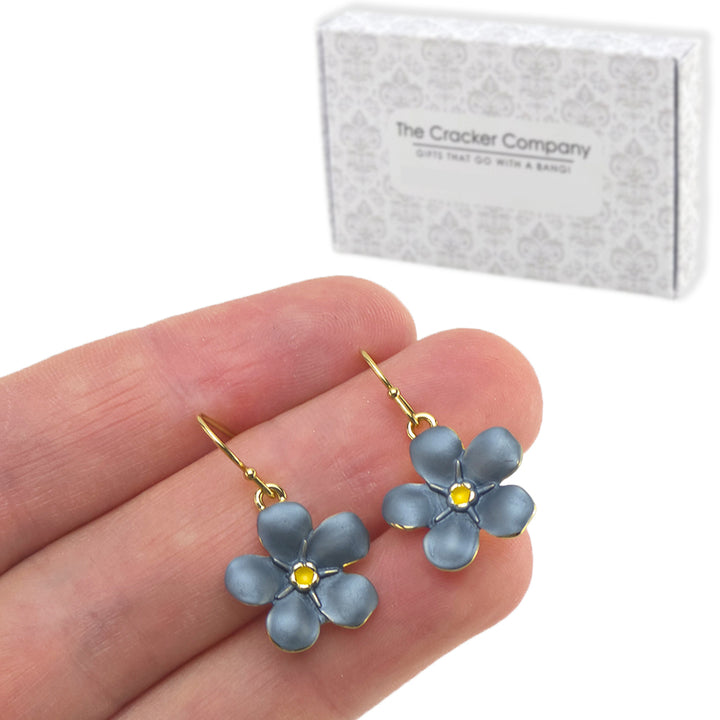 Forget Me Not | 14k Gold Drop Earrings | Little Gift | Cracker Filler