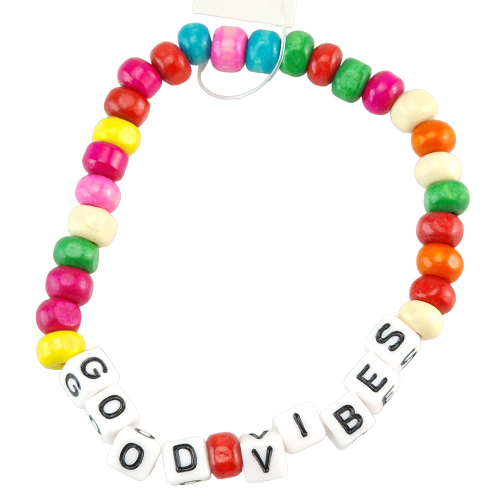 GOOD VIBES | Mindfulness Bead Bracelet | Little Gift | Cracker Filler